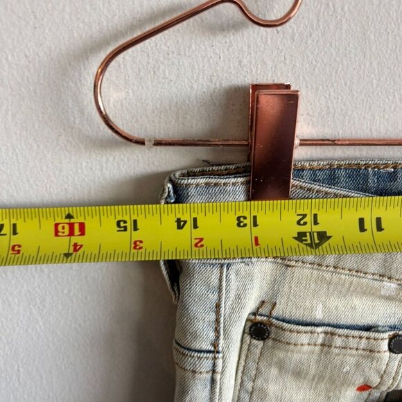 CPTL Denim Womens Cash Ripped Colorful Splatter Jeans Light Blue Size 28 - Picture 2 of 13